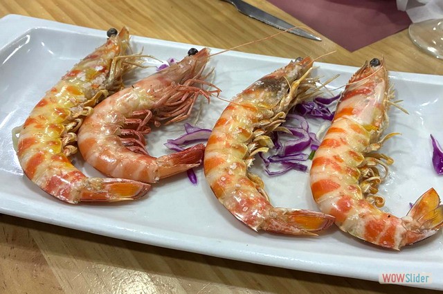 Langostinos a la plancha